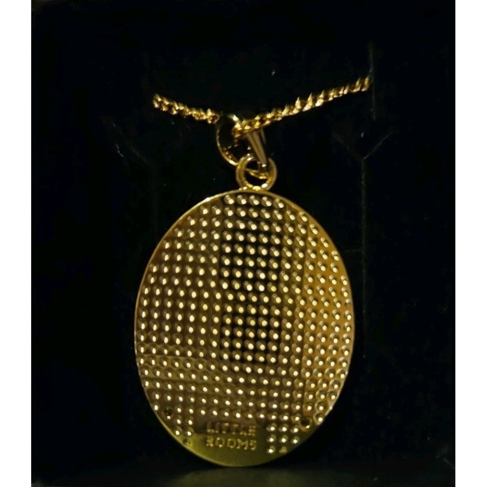 Nevermore Necklace By Little Rooms 20" Chain 18k Gold Plated On Brass New In Box - Picture 2 of 3